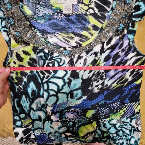 Alberto Makali Beaded fringe neckline sheath dress with POCKETS - Picture 5 of 9